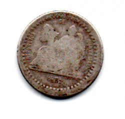 Guatemala - 1879 - ½ Reales - Prata .835 - Aprox 1,5 g 