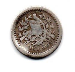 Guatemala - 1879 - ½ Reales - Prata .835 - Aprox 1,5 g - 
