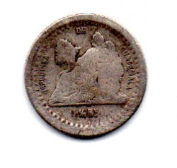 Guatemala - 1880 - ½ Reales - Prata .835 - Aprox 1,5 g - 