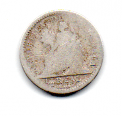 Guatemala - 1894 - ½ Reales - Prata .835 - Aprox 1,5 g - 15 mm