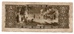 C071 - 5 Cruzeiros - 2° Estampa - Série 3397 - Numeração 039000 - Barão do Rio Branco - Data: 1962 - BC