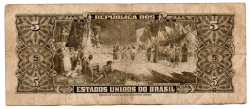 C071 - 5 Cruzeiros - 2° Estampa - Série 3206 - Numeração 000102 - Barão do Rio Branco - Data: 1962 - BC