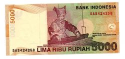 Indonésia - 5.000 Rupiah - Cédula Estrangeira