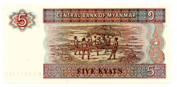 Myanmar - 5 Kyats - Cédula Estrangeira