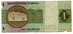 C129a - *Asterisco - 1 Cruzeiro - Cédula de Reposição - Série A00030* - Data: 1970 - UTG