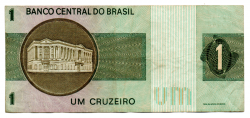 C129a - *Asterisco - 1 Cruzeiro - Cédula de Reposição - Série A00047* - Data: 1970 - MBC/SOB