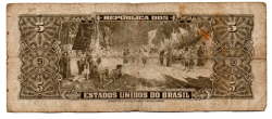 C071 - 5 Cruzeiros - 2° Estampa - Série 2763 - Numeração 000042 - Barão do Rio Branco - Data: 1962 - R