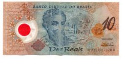 C332 - 10 Reais - Data: 2001 - Polímero - Pedro Álvares Cabral - Comemorativa 500 Anos Descobrimento do Brasil - UTG (Rasgada)