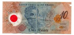 C332 - 10 Reais - Data: 2001 - Polímero - Pedro Álvares Cabral - Comemorativa 500 Anos Descobrimento do Brasil - UTG (Rasgada)