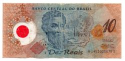 C332 - 10 Reais - Data: 2001 - Polímero - Pedro Álvares Cabral - Comemorativa 500 Anos Descobrimento do Brasil - Regular (R)