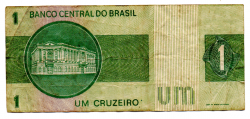 C131a - *Asterisco - 1 Cruzeiro - Cédula de Reposição - Série B00014 - Data: 1975 - MBC
