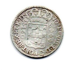 1768 - 160 Réis - Prata - SUBQ - Coroa Alta - Moeda Brasil Colônia