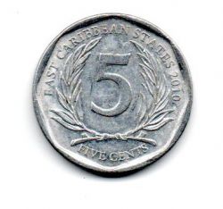 Estados do Caribe Oriental - 2010 - 5 Cents