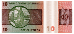 C140 - 10 Cruzeiros - Dom Pedro II - Data: 1980 - Estado de Conservação: Flor de Estampa (Fe)