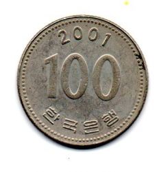 Coréia do Sul - 2001 - 100 Won