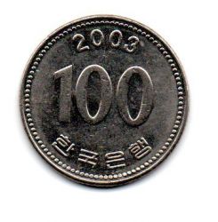 Coréia do Sul - 2003 - 100 Won
