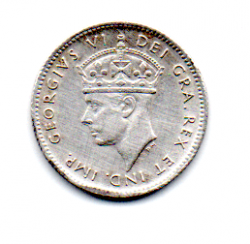 Terra Nova - 1942 - 5 Cents - Prata .925 - Aprox 1,17g - 15,5 mm