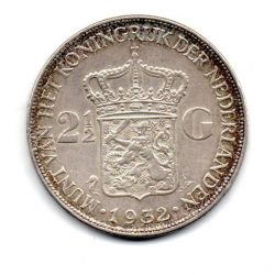 Holanda - 1932 - 2½ Gulden -  Prata .720 - Aprox 25 g - 38 mm