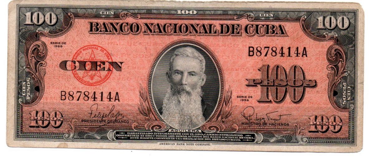 Cuba - 100 Pesos - Cédula Estrangeira Imagem 1