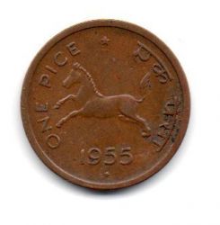 Índia - 1955 - 1 Pice