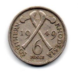 Rodésia do Sul - 1949 - 6 Pence
