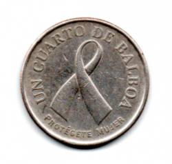 Panamá - 2008 - ¼ Balboas Comemorativa (Conscientização sobre o câncer de mama)