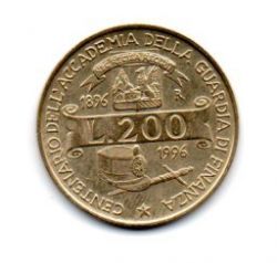 Itália - 1996 - 200 Lire Comemorativa (100º aniversário da Academia Guardia di Finanza)