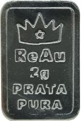 Prata - Barra de 2 gramas de Prata Pura .999