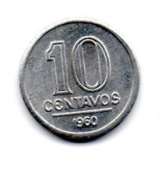 1960 - 10 Centavos - Moeda Brasil