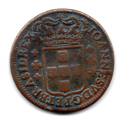 1722 - XX Réis - Cunhadas p/ Minas Gerais - Florões Sem Pontos - Moeda Brasil Colônia