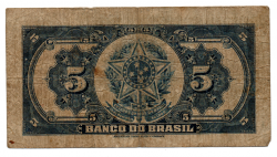 .R203a - 5 Mil Réis - 2° Estampa - Assinada a mão / Autografada - Série 22 - Barão do Rio Branco - Data: 1930 - BC