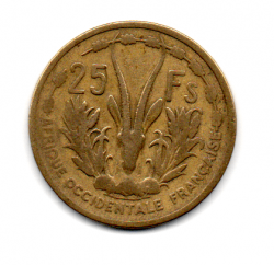 África Ocidental Francesa - 1956 - 25 CFA Francs
