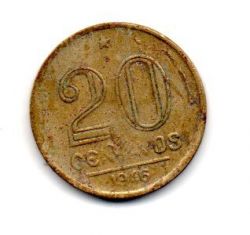 1946 - 20 Centavos - Moeda Brasil - Estado de Conservação: Regular (R)
