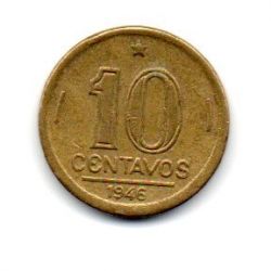 1946 - 10 Centavos - ERRO : Cunho Quebrado - Moeda Brasil