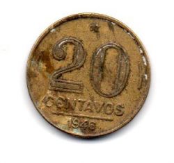 1946 - 20 Centavos - ERRO : Cunho Quebrado - Moeda Brasil