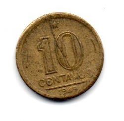 1949 - 10 Centavos - ERRO : Cunho Rachado - Moeda Brasil