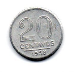 1958 - 20 Centavos - Moeda Brasil