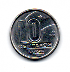 1989 - 10 Centavos - ERRO: Duplicação - Moeda Brasil