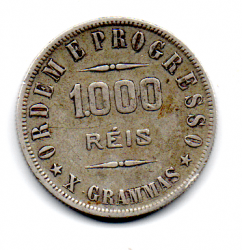 1906 - 1000 Réis - Prata .900 - Aprox 10 g - 26 mm - Moeda Brasil