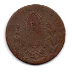 1830R - 80 Réis C/ Carimbo Geral de 40 - Moeda Brasil Império