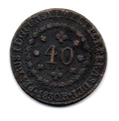 1830R - 40 Réis - Falsa de Época - Moeda Brasil Império