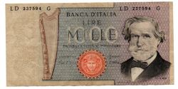 Itália - 1000 Lire - Cédula Estrangeira - Mbc