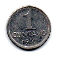 1967 - 1 Centavo - ERRO : Cunho Quebrado - Moeda Brasil