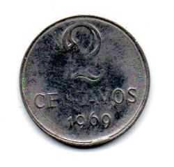 1969 - 2 Centavos - ERRO : Cunho Quebrado - Moeda Brasil