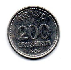 1986 - 200 Cruzeiros - ERRO : Duplicação - Moeda Brasil