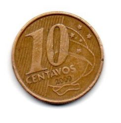 2000 - 10 Centavos - ERRO: Duplicação (Na palavra "Brasil" - Deslocado) - Moeda Brasil