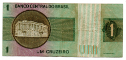 C129a - *Asterisco - 1 Cruzeiro - Cédula de Reposição - Série A00025* - Data: 1970 - BC