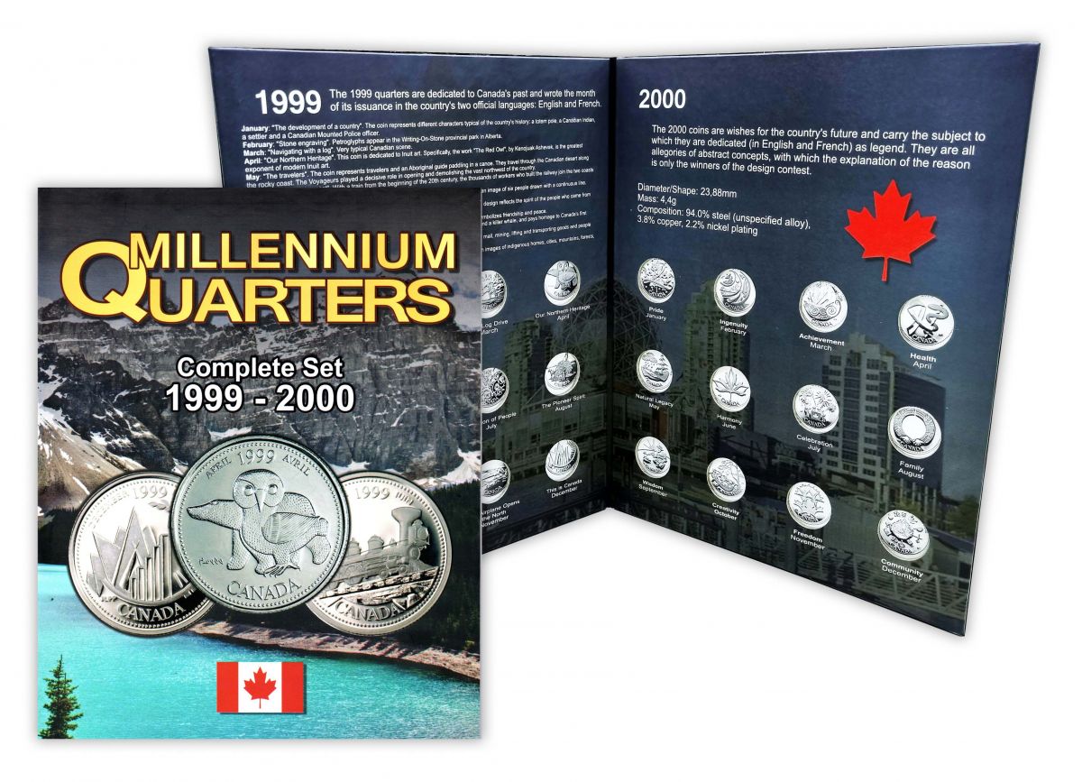 Álbum p/ Moedas Canadá Quarters Millennium - Vazio Imagem 1