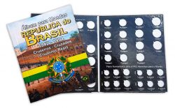 Álbum para Moedas Republica do Brasil 1942-1994 Cruzeiro Cruzados Cruzeiros Reais - Vazio