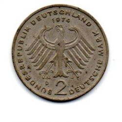 Alemanha - 1974D - 2 Mark